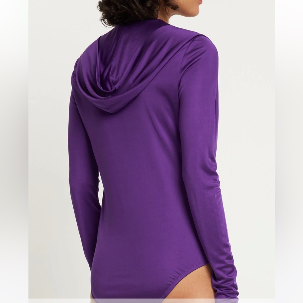 NWT Versace Jersey wet effect draped body w/ hood - Picture 3 of 9